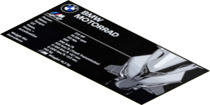 Sticker  7.5 x 15.5 with BMW Motorrad M 1000 RR Specifications