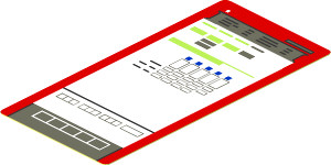 Sticker  3.8 x  1.8 with Machine Screen Pattern