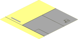 Sticker  5.7 x  5.7 with Dark Bluish Grey Lines and Light Bluish Grey Panels
