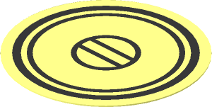 Sticker  1.8 x  1.8 Round with Black Rings