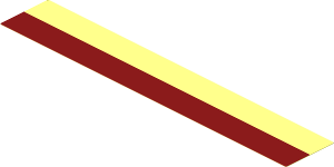 Sticker  1.7 x 10.3 with Dark Red Rectangle