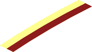 Sticker  1.7 x 10.3 with Dark Red Rectangle Right (Formed)