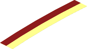 Sticker  1.7 x 10.3 with Dark Red Rectangle Left (Formed)