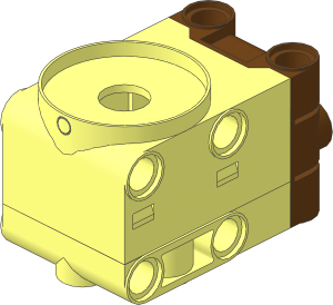 Electric Powered Up Small Angular Motor Body Assembly with Medium Azure Back