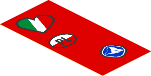 =Sticker  1.8 x  3.8 with Italy, Poland and Matterhorn Stickers on Medium Nougat