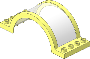 Duplo Arch  4 x 10 x  3 with  7 x  3 Transparent Clear Sunroof
