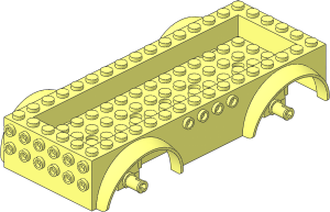 Car Base  6 x 16 x  2.333 with  4 x 14 Recessed Centre with Mudguards and Fixed Axle Blocks