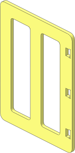Duplo Door  1 x  4 x  4 with Flat Top with Two Long Panes