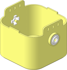 Container Lid 8 x 8 x 4.667 with Latches and White Turntable Sockets Pattern
