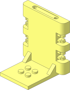 Bracket  4 x  5 x  5 with 4 Locking Hinges with 2 Fingers, Four Studs and 12 Studs on Back