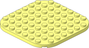 Plate  8 x  8 with Rounded Corners