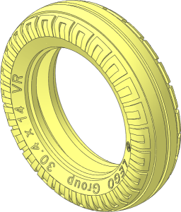 Tyre 14/ 36 x 20 VR (Deformed to 10/ 67 x 24)