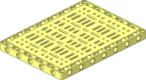 Technic Beam 15 x 11 with Perforated Centre Plate 13 x  9