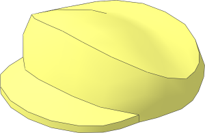 Figure Cap on Brick  2 x  2 with Flat Bill
