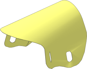 Sheet Plastic  8.5 x  7 Motorcycle Windscreen (Formed)
