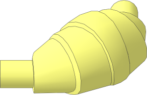 Minifig Food Croissant with Flat Ends