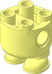 ~Figure Lower Body  2 x  2 x  1.667 with Four Hollow Studs and Two Pegholes