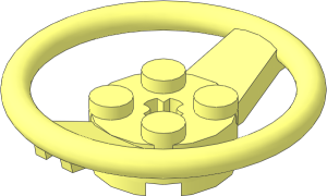 Car Steering Wheel  5 x  5 with Two Spokes and  2 x  2 Stud Centre with Axlehole