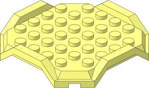 Plate  6 x  6 Octagon with Rim