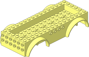 ~Car Base  6 x 16 x  2.333 with  4 x 14 Recessed Centre with Mudguards