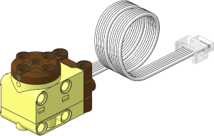 Electric Powered Up Small Angular Motor with Medium Azure Back with Coiled Cable