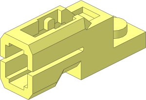 Plate  1 x  2 with Mini Shooting Blaster Type 2