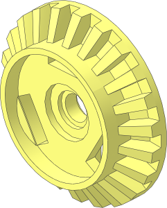 Technic Gear 22 Tooth Bevel with Peghole