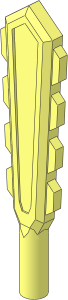 Minifig Sword Macuahuitl with Eight Blades