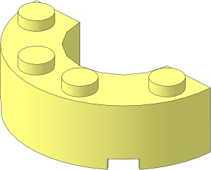 Brick  2 x  4 Half Round with Cutouts