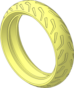 Tyre 37/ 38 x 107 Motorcycle with Racing Tread