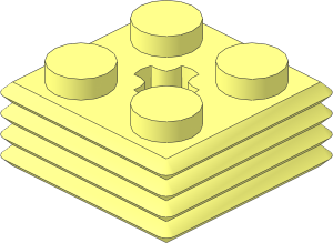 Brick  2 x  2 x  0.667 Ribbed Horizontally