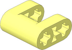 Technic Connector Block  2 x  2 with  1 x  1 Cutout