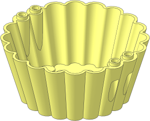 Container  8 x  8 x  3 Cupcake
