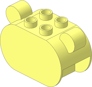 Duplo Brick  2 x  4 x  2 with Rounded Ends with Ears on Sides
