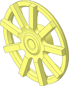 Wheel Rim 11 x 24 Front with  9 Spokes