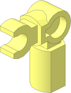 Bar Tube with Clip Angled 90 Degrees