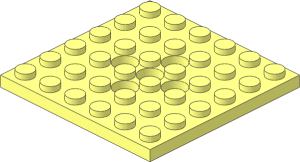Plate  6 x  6 with Five Pin Holes