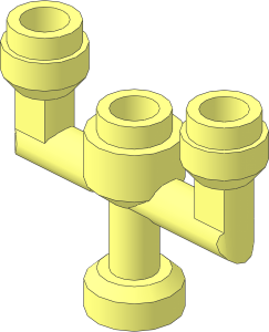 Minifig Candelabra with  3 Arms
