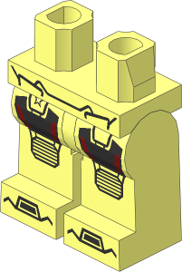 Minifig Hips and Legs with Iron Patriot Armoured Suit Pattern