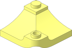 Slope Brick Curved 3 x 3 Corner with Inverted Cutout