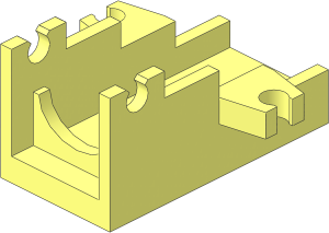 Minifig Cannon  2 x  4 Base
