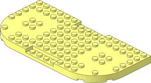 Plate  8 x 16 x  0.667 with Rounded Corners, Cutouts and Recessed Studs