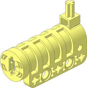 Technic Competition Cannon with Round Bottom (Unloaded)