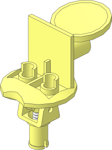 Minifig Stand with Spring and Hinge Pin