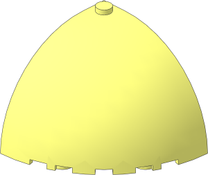 Brick  5 x  5 x  3.333 Corner Round with Dome Top and  2 x  2 Cutout