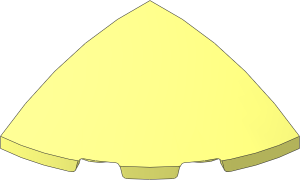Brick 3 x 3 x 1 Quarter Circle with Curved Top