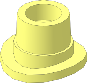 Minifig Top Hat with Pin Attachment and Anti-Stud