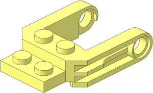 Plate  2 x  2 x  0.667 with Wheel Fork