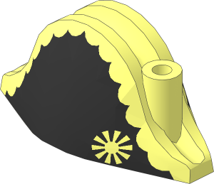 Minifig Hat Bicorne with Admiral Pattern