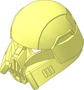 Minifig Helmet SW Dark Trooper